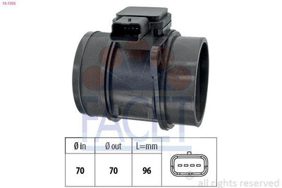 Facet 10.1302 Peugeot 407/C5 III/C6/607/3008/5008 Air Debimetresi — Engine Management Sensors