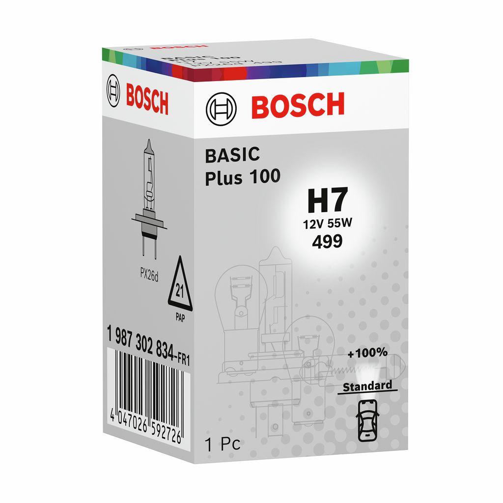 Bosch 1 987 302 834 Bulb-Eco Plus 100-H7-12 V-55 W-Px26d