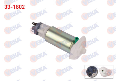 Veka 33-1802 Fuel Pump with Strainer 3.1 Bar Fiat Palio 1.2i 16V-1.4i-1.6i 16V 96-05 / Peugeot 306 1.6i 93-02 — Fuel Delivery