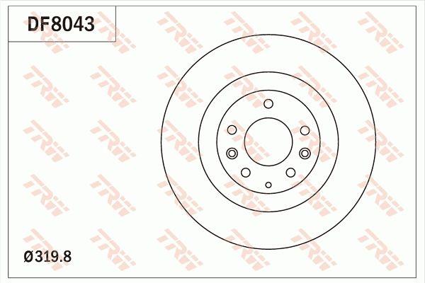 TRW DF8043 Brake Disc Front Air 320 mm Mazda CX-7/CX-9 07-13 — Brake Rotors & Drums