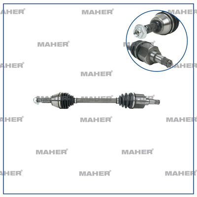 MAHER 18287 Axle Complete Front Courier 14= / Left 1.5Tdci M-T 614mm — Axles, CV Joints & Boots