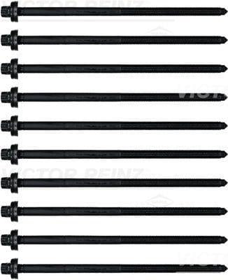 Victor Reinz Cylinder Head Bolt Set - M11 Thread Size, 687 mm Length — Cylinder Head & Block