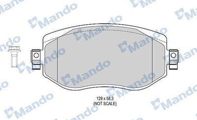 Mando MBF015304 Renault Megane IV 1.2-1.3 TCE 1.5 dCi 16> Front Brake Pad — Brake Pads