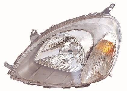 DEPO Toyota Yaris Left Headlight 99-02 - H4 Halogen Bulb, Clear Lens — Headlights