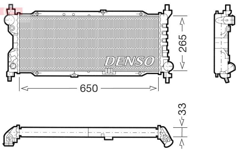 Denso DRM20036 Radiator Opel Corsa B /Combo B 1.5-1.7 D — Radiators & Fans