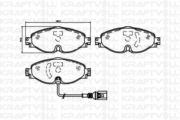 Kraftvoll 07010062 Front Brake Pad A3 Golf VII Leon Octavia 1.2 1.4 1,8Tfsi 1.6 2.0 TDI 12 — Brake Pads