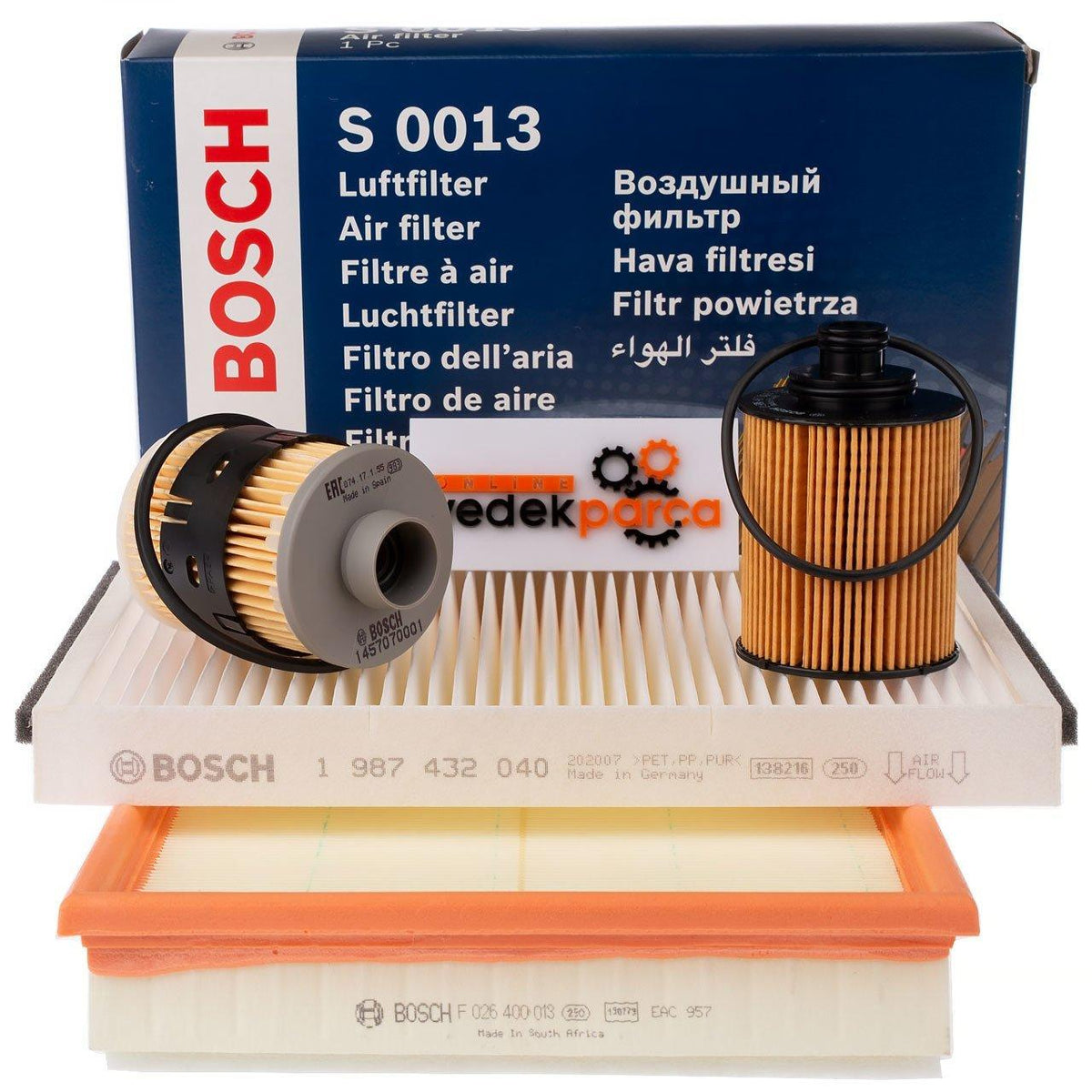 Bosch Opel Astra H 1.3 Diesel Maintenance Filter Set - Includes Oil, Air, Cabin Filters — Maintenance & Service Kits