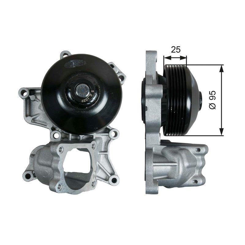 Gates WP0121 Water Pump 04-1-Series (E81-E87) 3-Series (E90-E91) 5-Series (E60-E61) X1 (E84) X3 (E8 — Water Pump & Thermostat