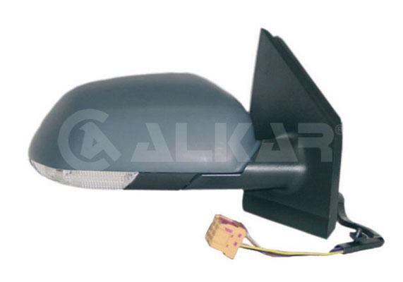 Alkar 6114111 Outer Rear View Mirror Right Electric Aspheric Heated Primed with Turn Signal 7 Pin — Tail, Signal & Reflectors