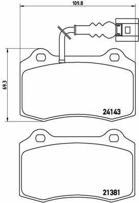 Brembo P85104 Brake Pads - Front Cable for Seat Leon (2002-2006)