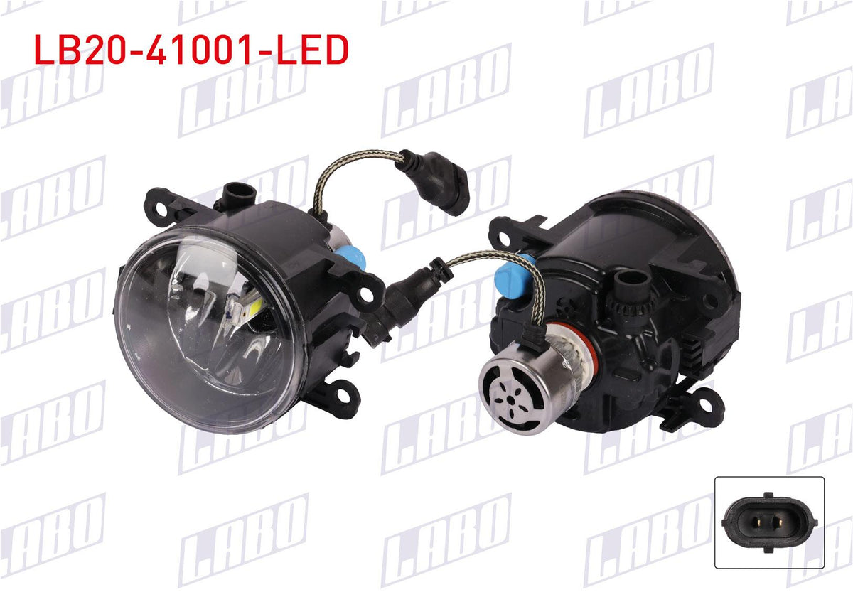 LABO LB20-41001-LED Fog Lamp Led Xenon with Bulb Fluence / Megane II-III / Kangoo / Koloes / Mascott / Laguna / Talisman / Captur / Master III / Logan / Duster / 207 / 307 / C4 / Astra G-/ Foc