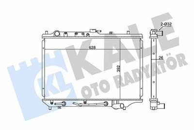 KALE Radiator 90-95 MA.323 1.6 16V - Durable Aluminum & Plastic Construction — Radiators & Fans