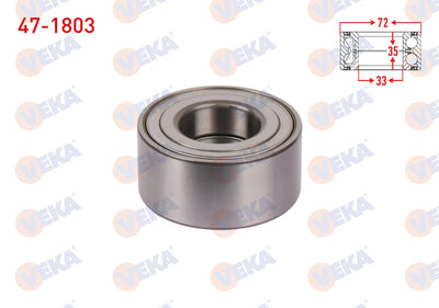 Veka 47-1803 Front Wheel Bearing 35X72x33 Left-Right Tempra 1.4i-1.6i 1992-1999 / Tipo 1.4i-1.6i 1990-2000 / — Wheel Bearings