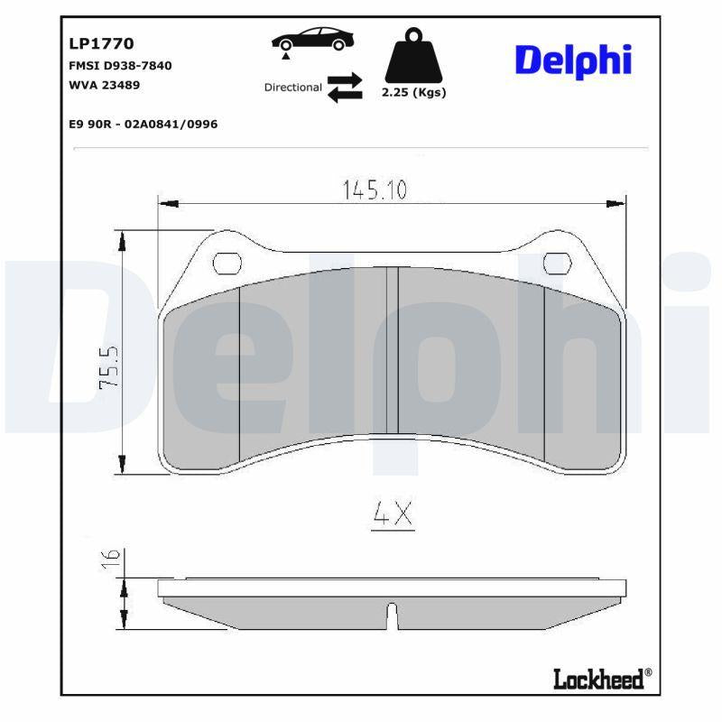 Delphi LP1770 Brake Pad
