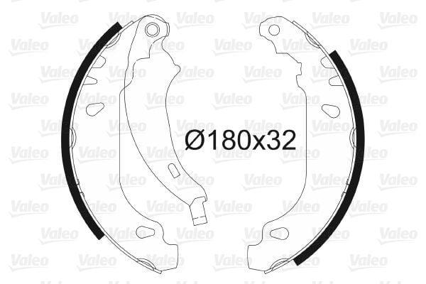 VALEO Brake Shoe 206 — Brake Cables & Hardware