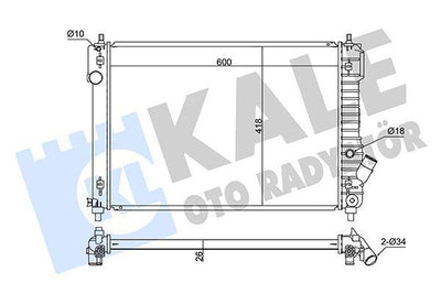 Kale 355000 Radiator Aveo/Kalos T255 1.4 16V Manual 08- — Radiators & Fans