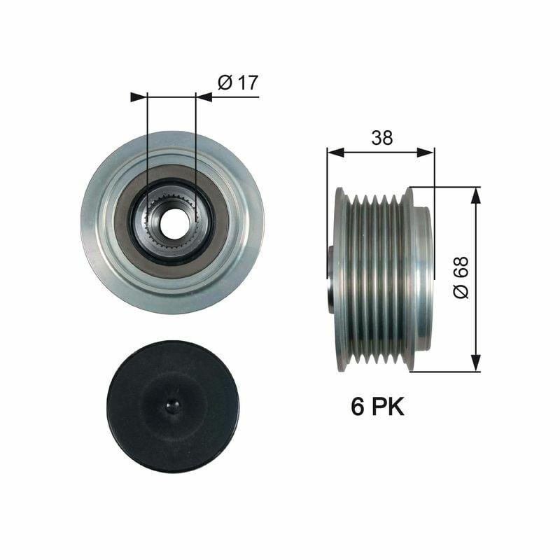 GATES Alternator Pulley - Compatible with 2004 Corolla & Auris 1.4D — Starting & Charging