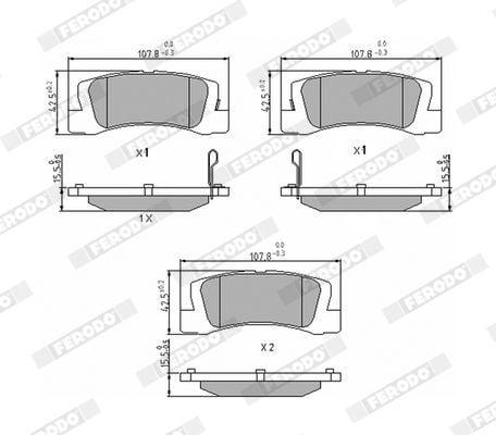 FERODO FDB848 Rear Brake Pad for Toyota Avensis — Brake Pads