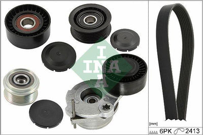 INA 529 0484 20 V-Ribbed Belt Set Macan 14-18 VAG A4 A5 A6 A7 Q5 3.0Tdi