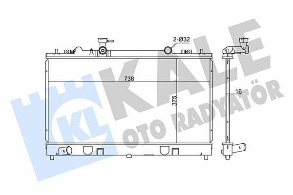 KALE Radiator 03-08 Ma.6 2.0 + Ms - Durable Aluminum Construction — Radiators & Fans