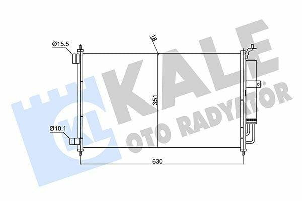 KALE 382520 Air Conditioning Radiator (Condenser) - Compatible with Juke 1.6 & Micra III — Radiators & Fans