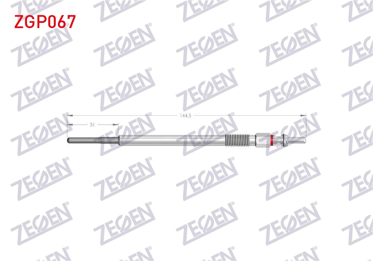 Zegen ZGP067 Glow Plug 4,4V Opel Antara 2010-/ Chevrolet Captiva 2011-/ Cruze 2011-/ 2.0 D, 2.2 D — Coils & Plugs