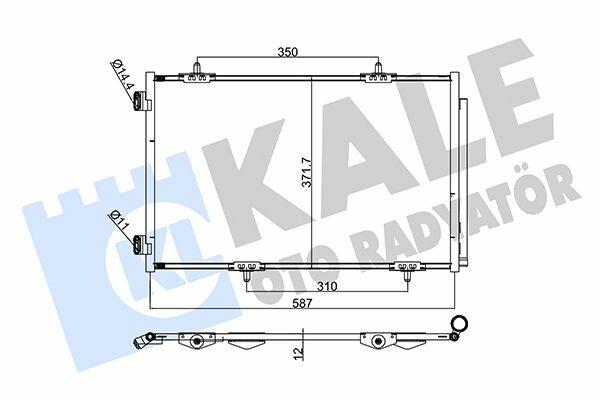 Kale A/C Condenser (Condenser) 342655 - Durable Aluminum — Condensers & Evaporators