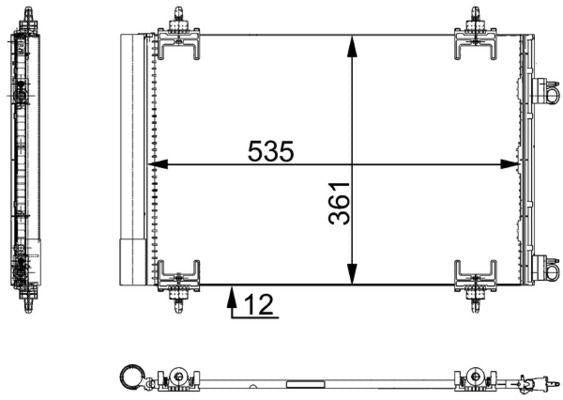 BEHR AC668000S - Condenser for Peugeot Partner Tepee & Citroen C4 — Condensers & Evaporators