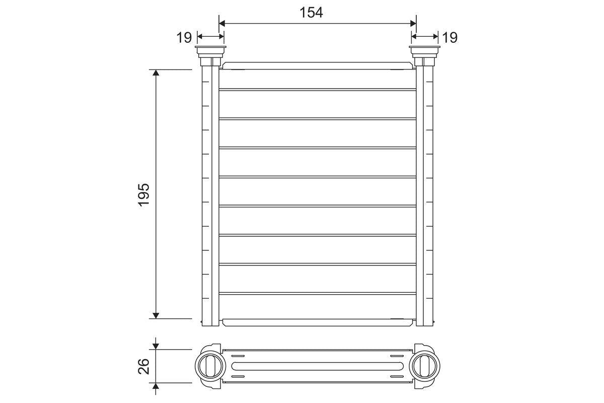 Valeo 811641 Heater Core X156 13 > X117 15 > 19 W176 13 > 18 W246 11 > 18 C117 13 > 19 — Heater & Blower