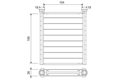 Valeo 811641 Heater Core X156 13 > X117 15 > 19 W176 13 > 18 W246 11 > 18 C117 13 > 19 — Heater & Blower