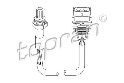 Topran 207054 Oxygen Sensor Opel Astra G Vectra B 1.6 16V Z16xe — Oxygen & Air-Fuel