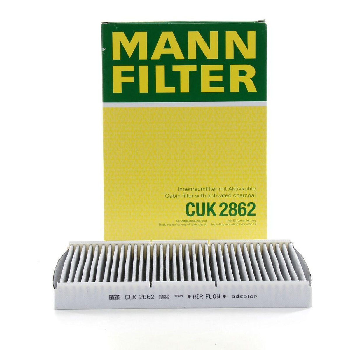Mann Audi A3 Carbon Air Filter - Compatible with 1997-2003 Models for Car — Air & Cabin Filters
