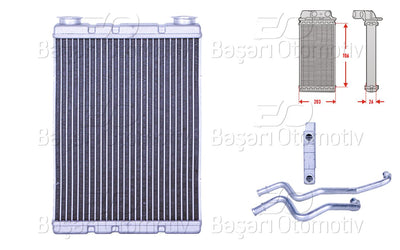 Wisco 3143600-00 Heater Core Brazing Borulu 200X154 mm Renault Megane 3 Fluence — Heater & Blower