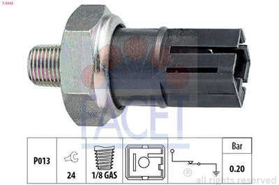 Facet 7.0042 Oil Pressure Switch 100 Nx . 200 Sx . 300 C . Ad . Almera I . Almera II Avenir . Avenir 4Wd — Switches & Relays