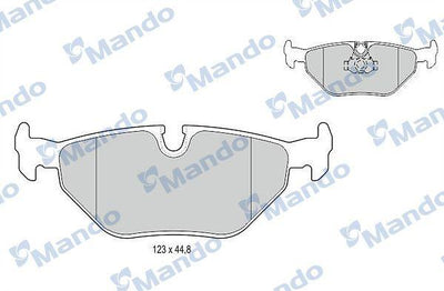 Mando MBF015120 Brake Pad Rear BMW E39 96-03 — Brake Pads