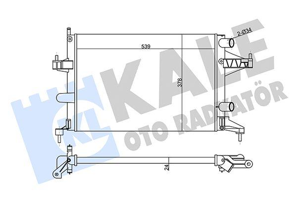 Kale 356975 Radiator Opel Corsa C Tigra B Combo 1.0 1.2 1.4 16V Z14XE +AC — Radiators & Fans