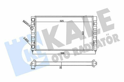 KALE Radiator for Golf III & Vento 1.6 - Aluminum Construction — Radiators & Fans