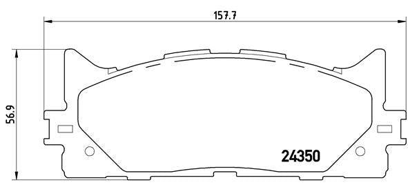 Brembo P83117 Brake Pad Set Toyota Camry 01-Front — Brake Pads