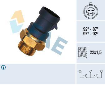 FAE 37910 Fan Switch Fiat Tempra/Tipo/Uno/Palio/Marea/Ducato/Dogan/Kartal/Sahin 87-92°C
