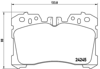Brembo P83075 Brake Pad Front Low-Met Lexus