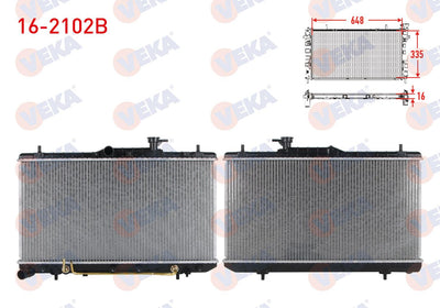 Veka 16-2102B Water Radiator Brazing Hyundai Accent Admire 1.5 A-T 2003-2006 — Radiators & Fans