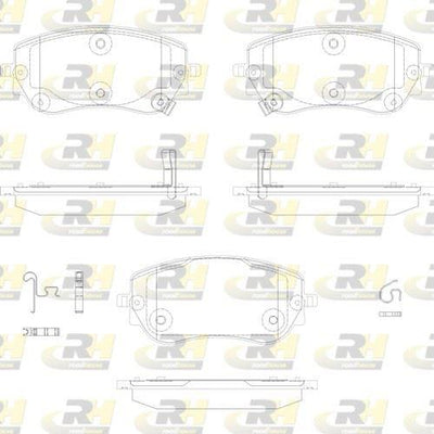 ROADHOUSE 21940.02 Brake Pad Front with Wear Indicator Fiat Egea Cross 500E 1,3-1.4-1.6 Mjet 20 > — Brake Pads