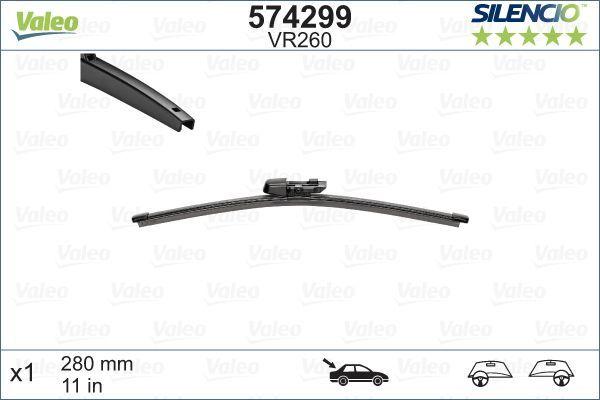 VALEO 574299 Rear Wiper Blade - 11 Inch for Volkswagen Golf VI and Polo — Wipers