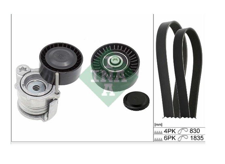 INA BMW E92 320d M47N2 Engine Timing Belt and Tensioner Kit — Belts