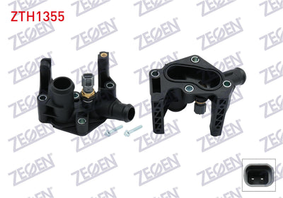 Zegen ZTH1355 Thermostat Housing (Thermostat with Gasket) Ford Fiesta 1.25, 1.4 and 2 more models — Water Pump & Thermostat