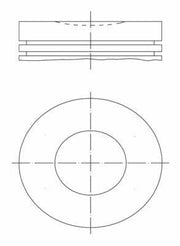 MAHLE 0401603 Motor Piston Segman 4 Pack, Close up of MAHLE Motor Piston dimensions MAHLE 0401603 - Motor Piston Segman for Peugeot, Citroen & More | 4 Pack MAHLE 0401603 Motor Piston - 4 Pack for Various Models mahle, motor-piston, engine-parts, piston-segman, car-repairs, auto-repair, peugeot-parts, citroen-parts, mechanic-tools, ai-generated