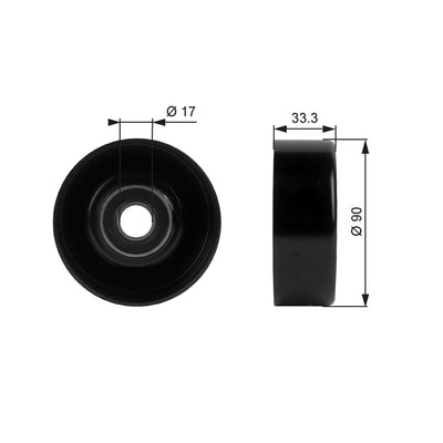 Gates T38033 V-Belt Tensioner Bearing Jeep Grand Cherooke 5,2 95-01 — Pulleys & Tensioners
