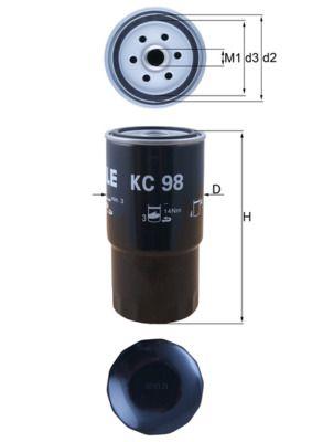 Mahle KC98 Fuel Filter BMW E36 E34 E39 E38 — Fuel Delivery
