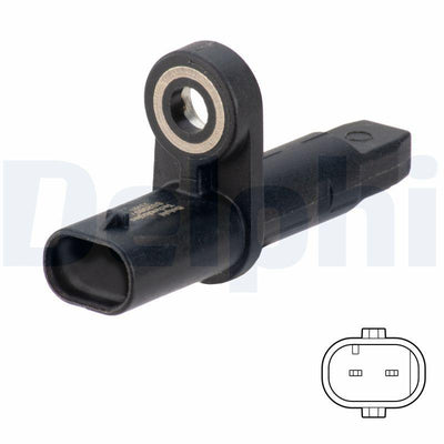 Delphi SS20801 ABS Sensor Front 18-Berlingo-C5-308-508-3008-5008 — Brake Sensors & ABS