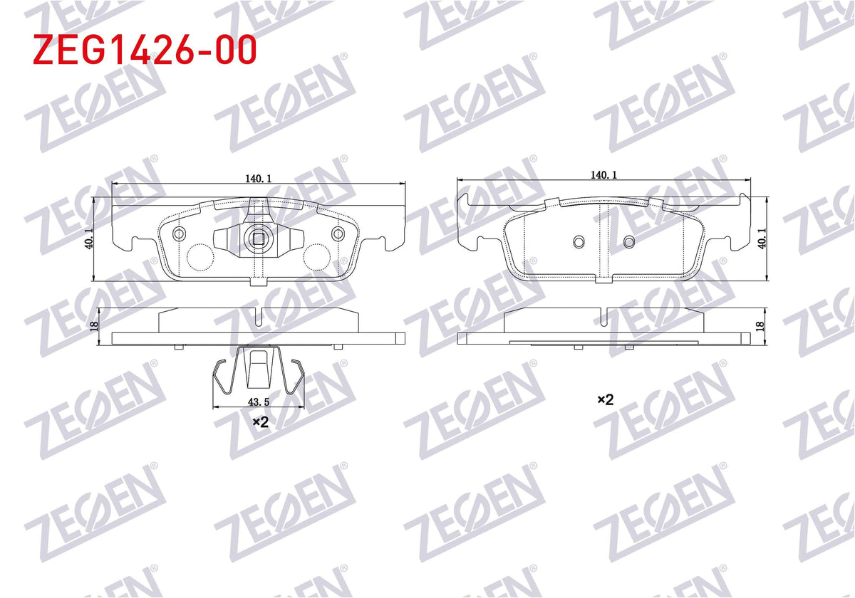 Zegen ZEG1426-00 Brake Pad Front Renault Symbol III (Jz0 / 1) 1.5 dCi 16 Rim 2012-/ Clio IV 1.5 dCi 75 Hp 2012-/ — Brake Pads